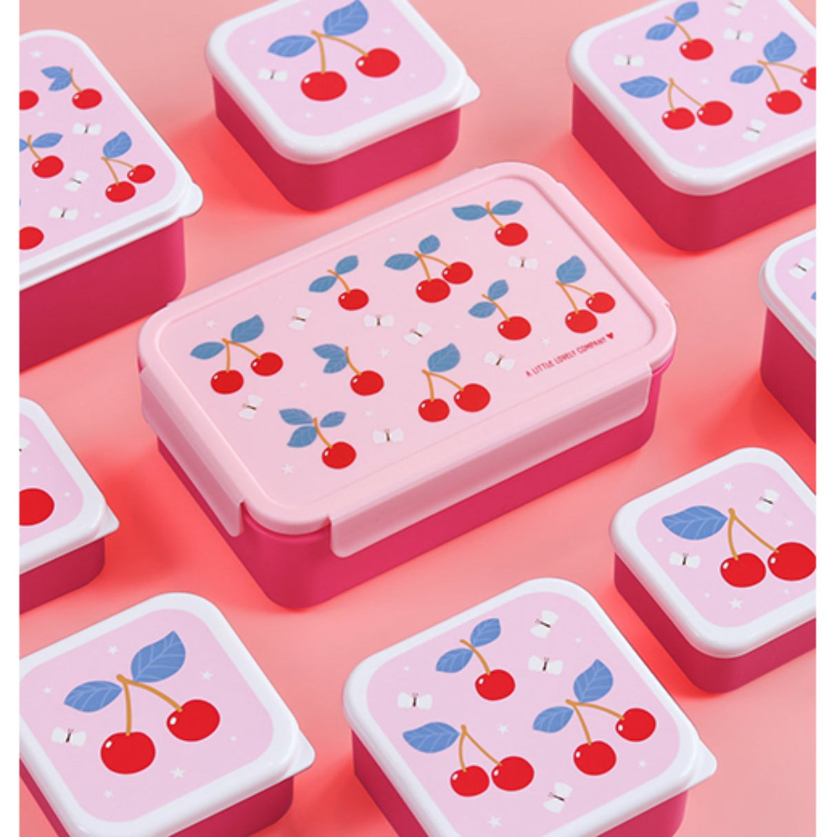 A Little Lovely Company Cherries Bento Lunch Box