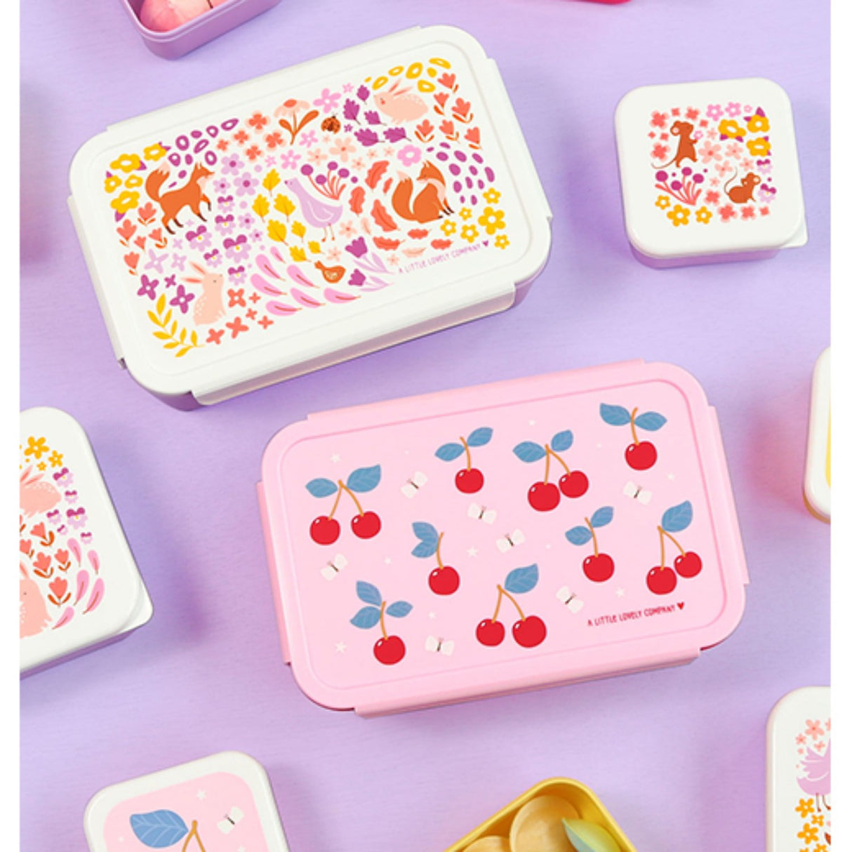 A Little Lovely Company Cherries Bento Lunch Box