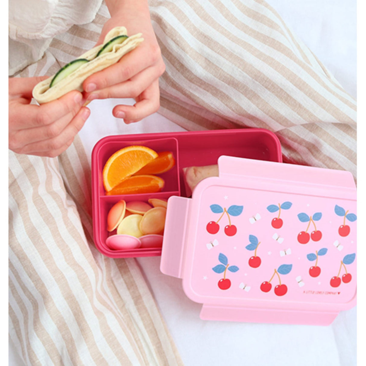 A Little Lovely Company Cherries Bento Lunch Box