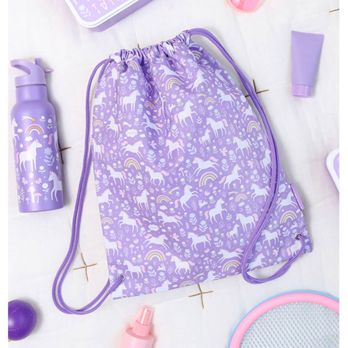 A Little Lovely Company Unicorn Dreams Gym Bag