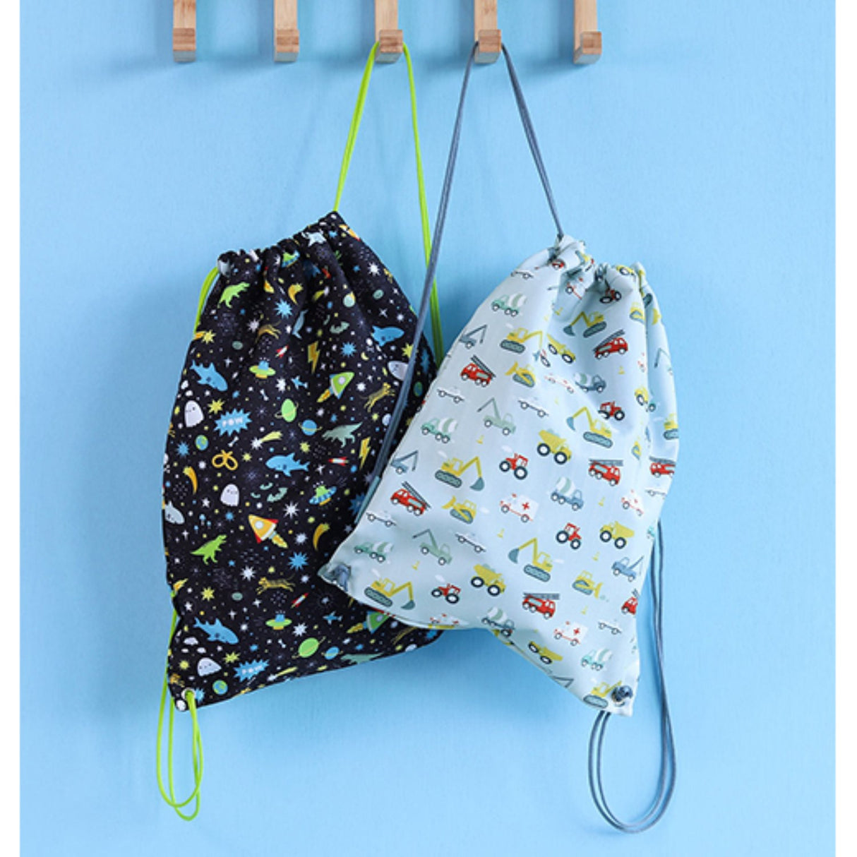 A Little Lovely Company Vehicles Gym Bag