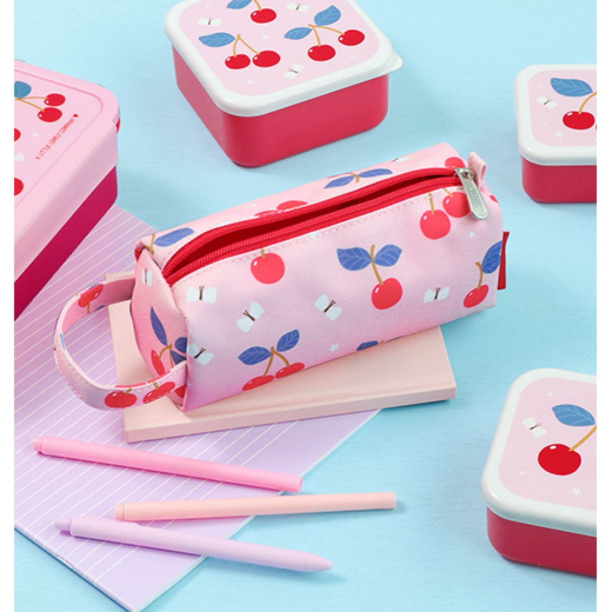 A Little Lovely Company Cherries Pencil Case