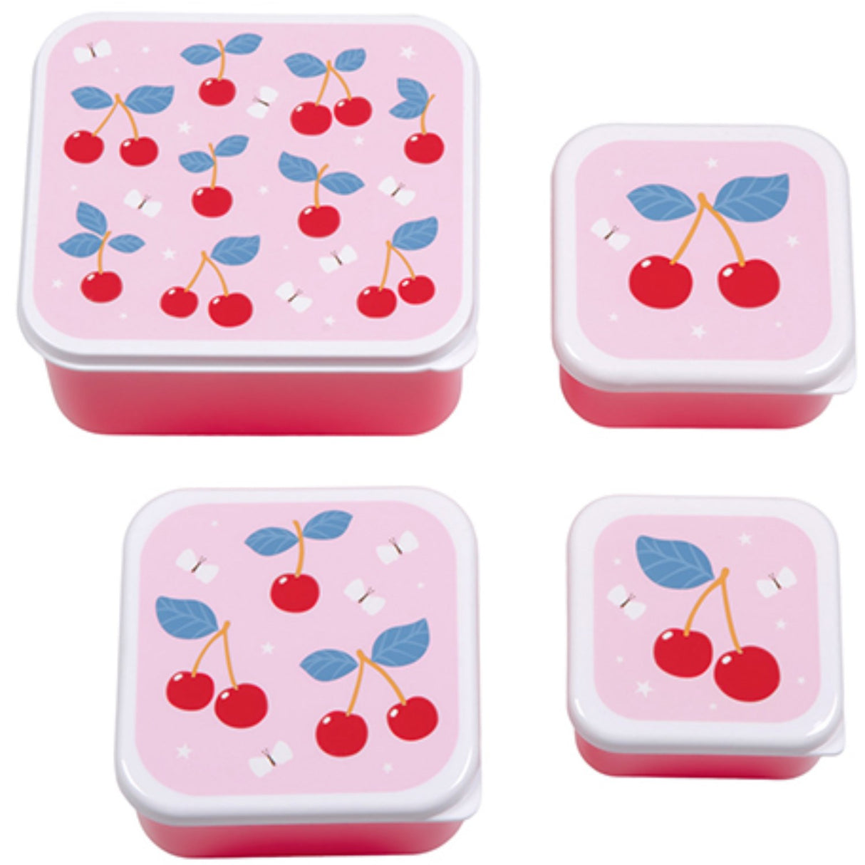 A Little Lovely Company Cherries Lunch & Snack Box Set