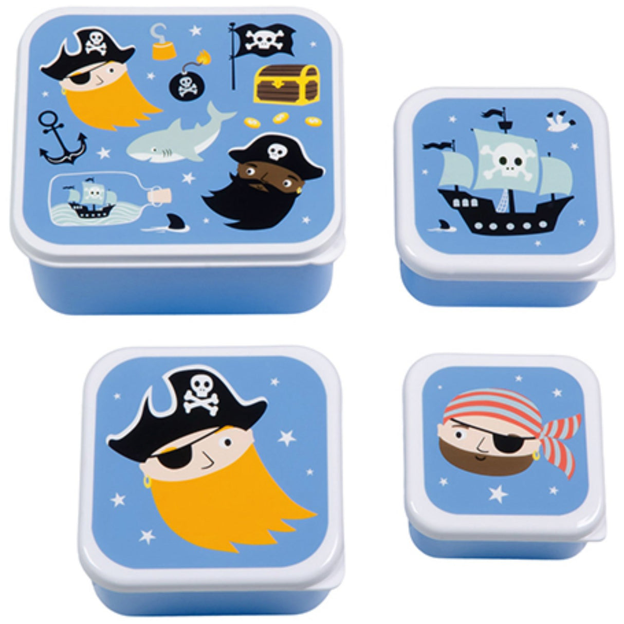 A Little Lovely Company Pirates Lunch & Snack Box Set
