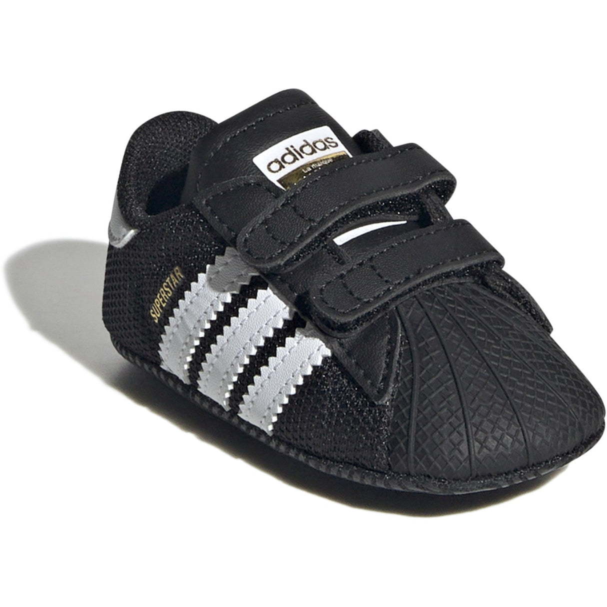 adidas Originals Core Black/Ftwr White/Gold Met. Superstar Crib Sneakers