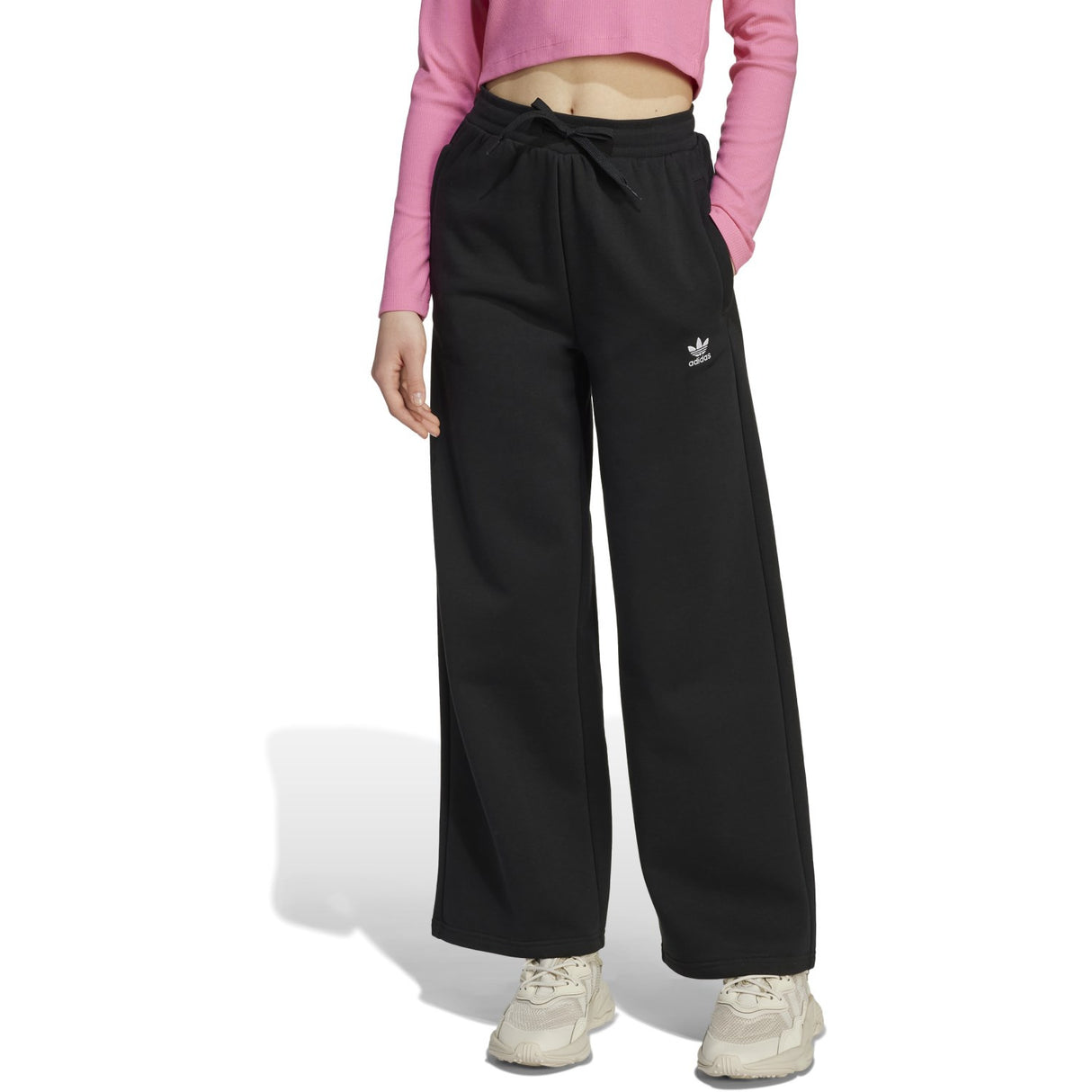 adidas Originals Black/White Wide Leg Pants
