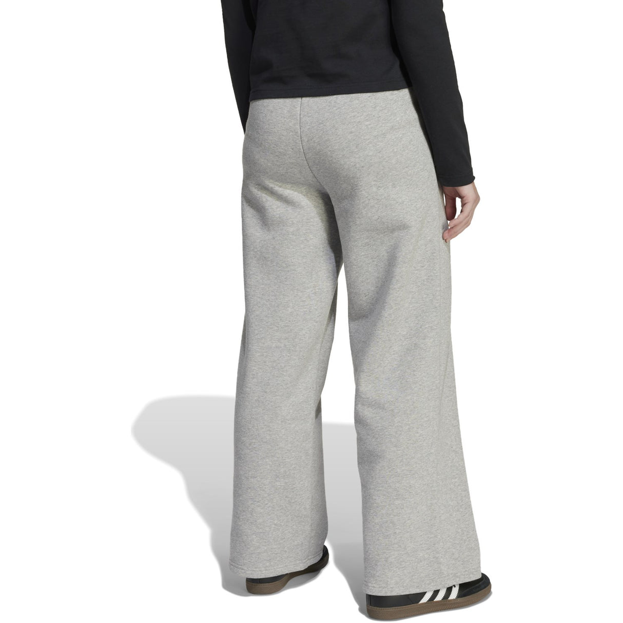 adidas Originals Medium Grey Heather/White Wide Leg Pants