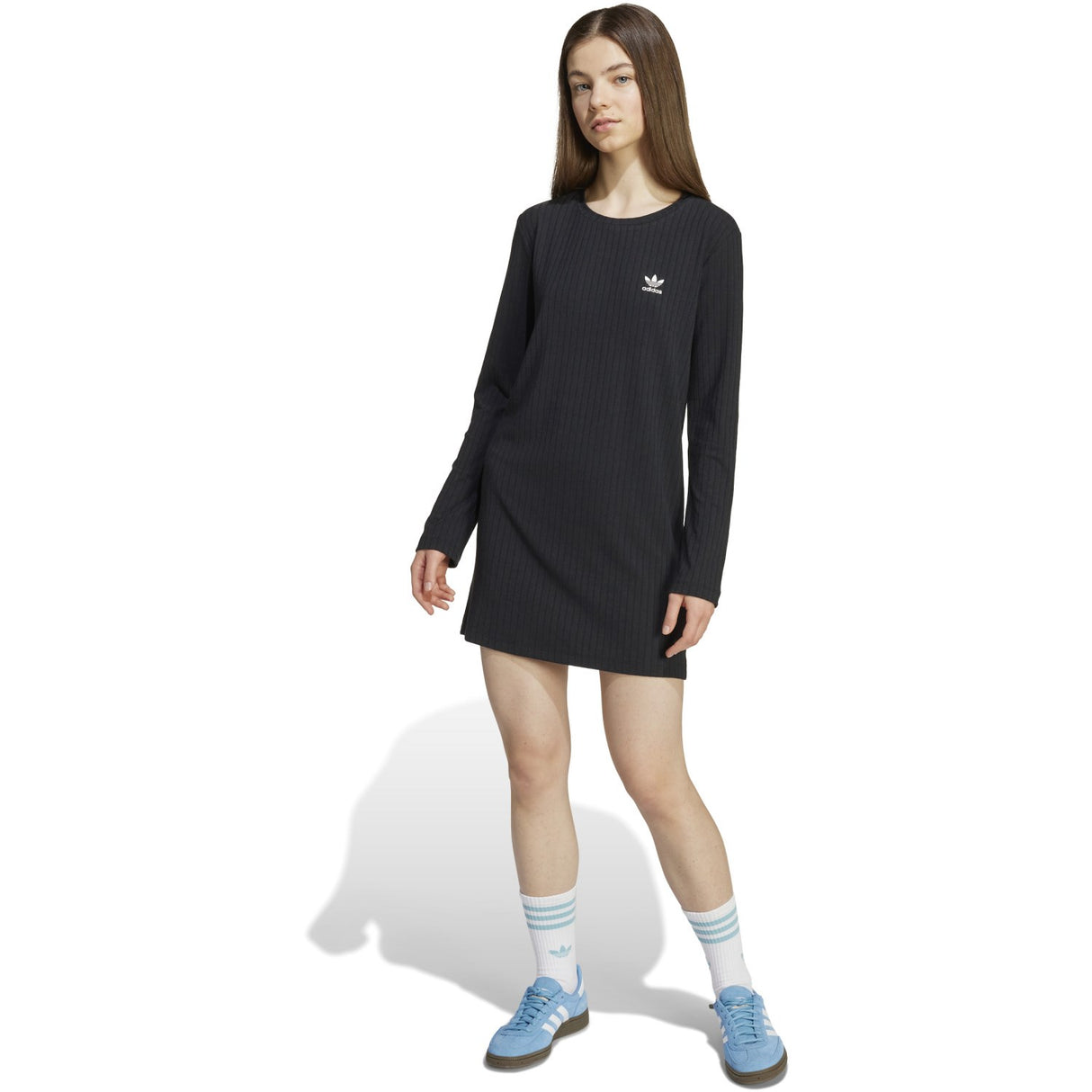 adidas Originals Black/White Wide Rib Dress