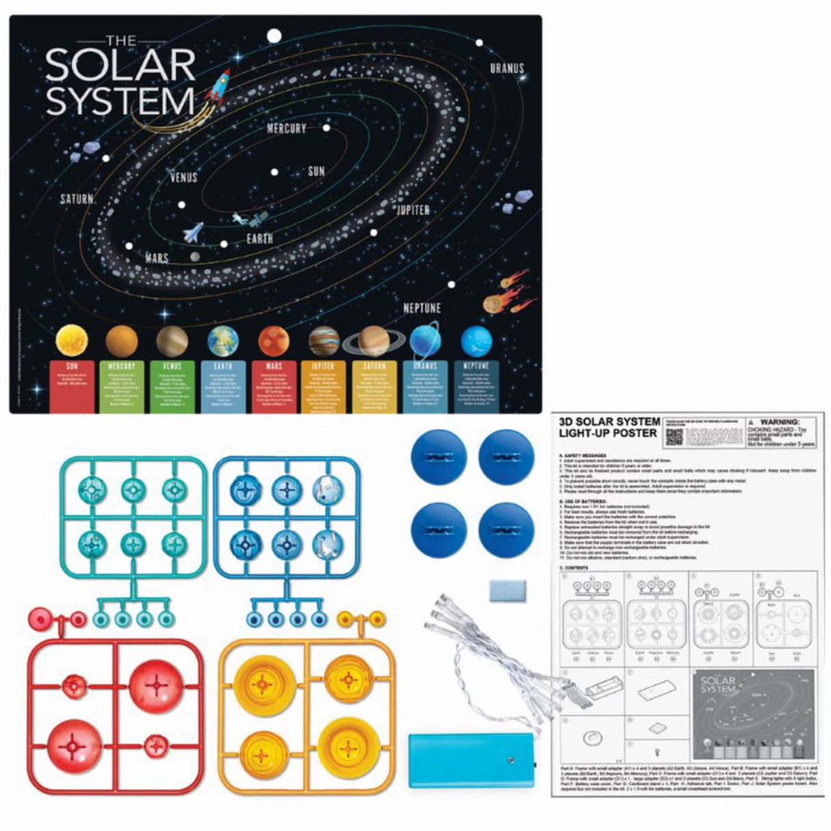 4M Kidzlabs / 3D-Solar System Light-Up Poster