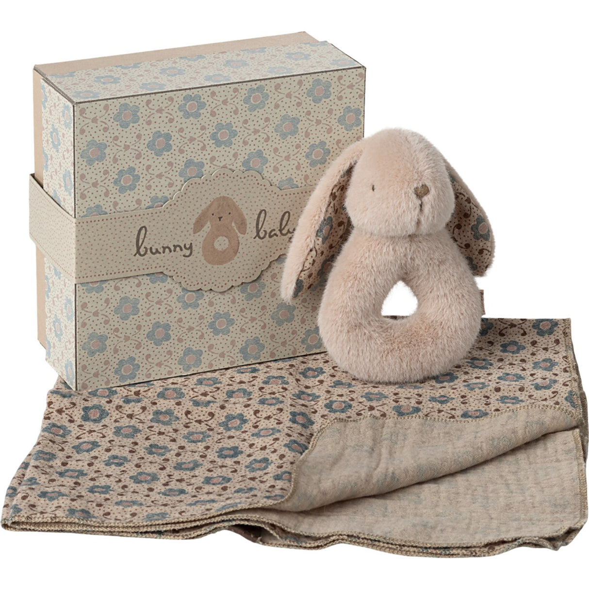 Maileg Bunny Rattle Set - Powder