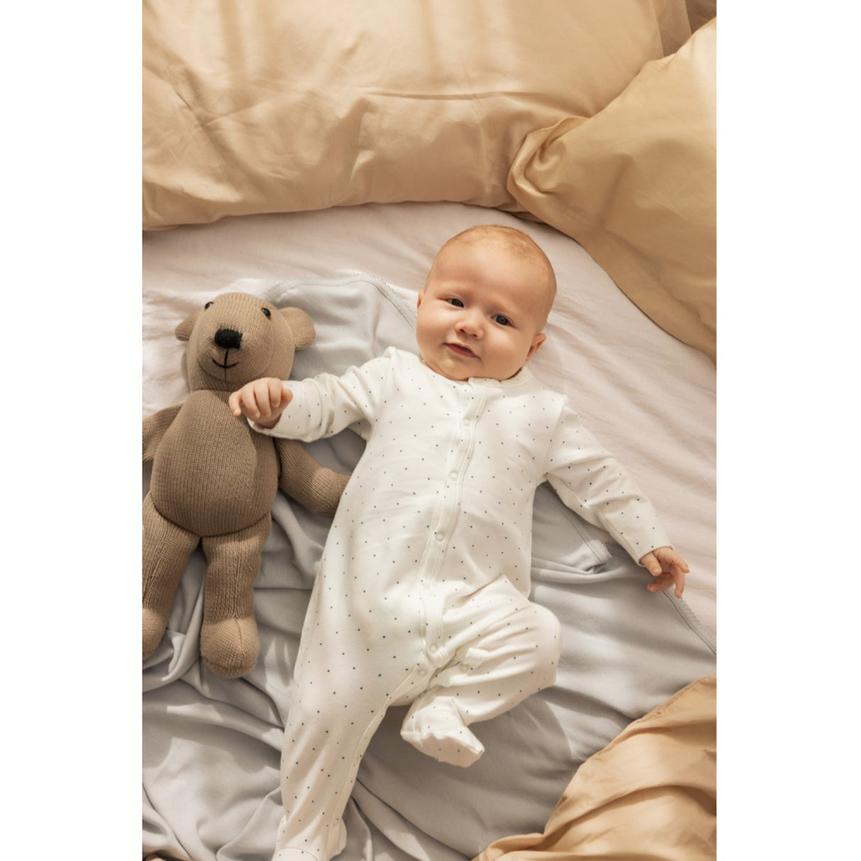 MarMar Modal Smooth Print Blue Dot Rukano Onesie