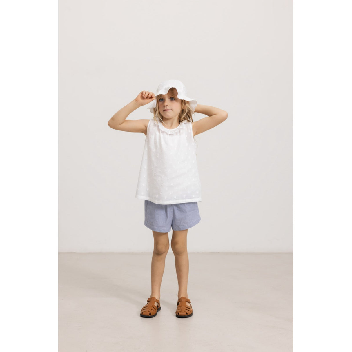 MarMar Dobby Dots Gentle White Talsa Top