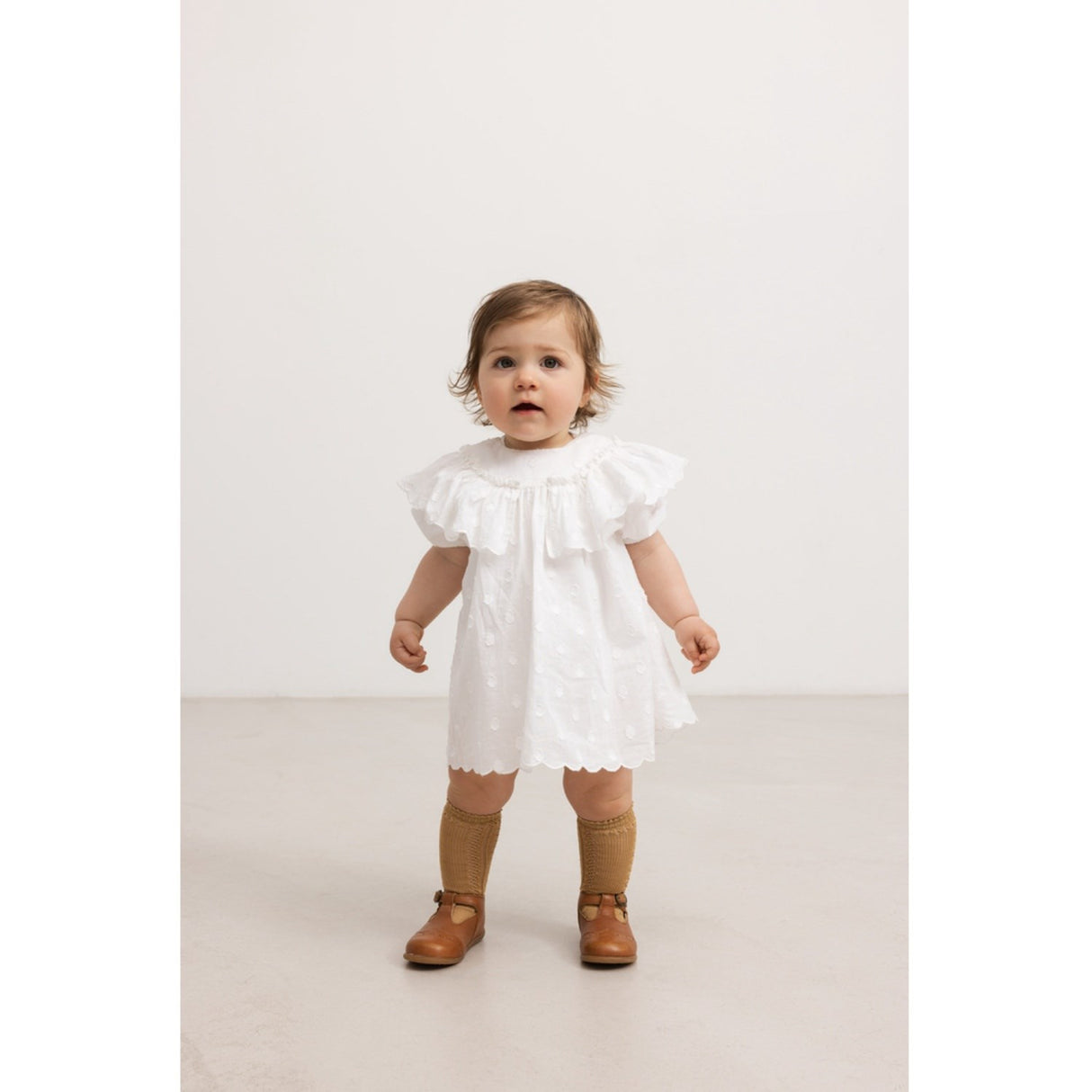 MarMar Dobby Dots Gentle White Delsa B Dress