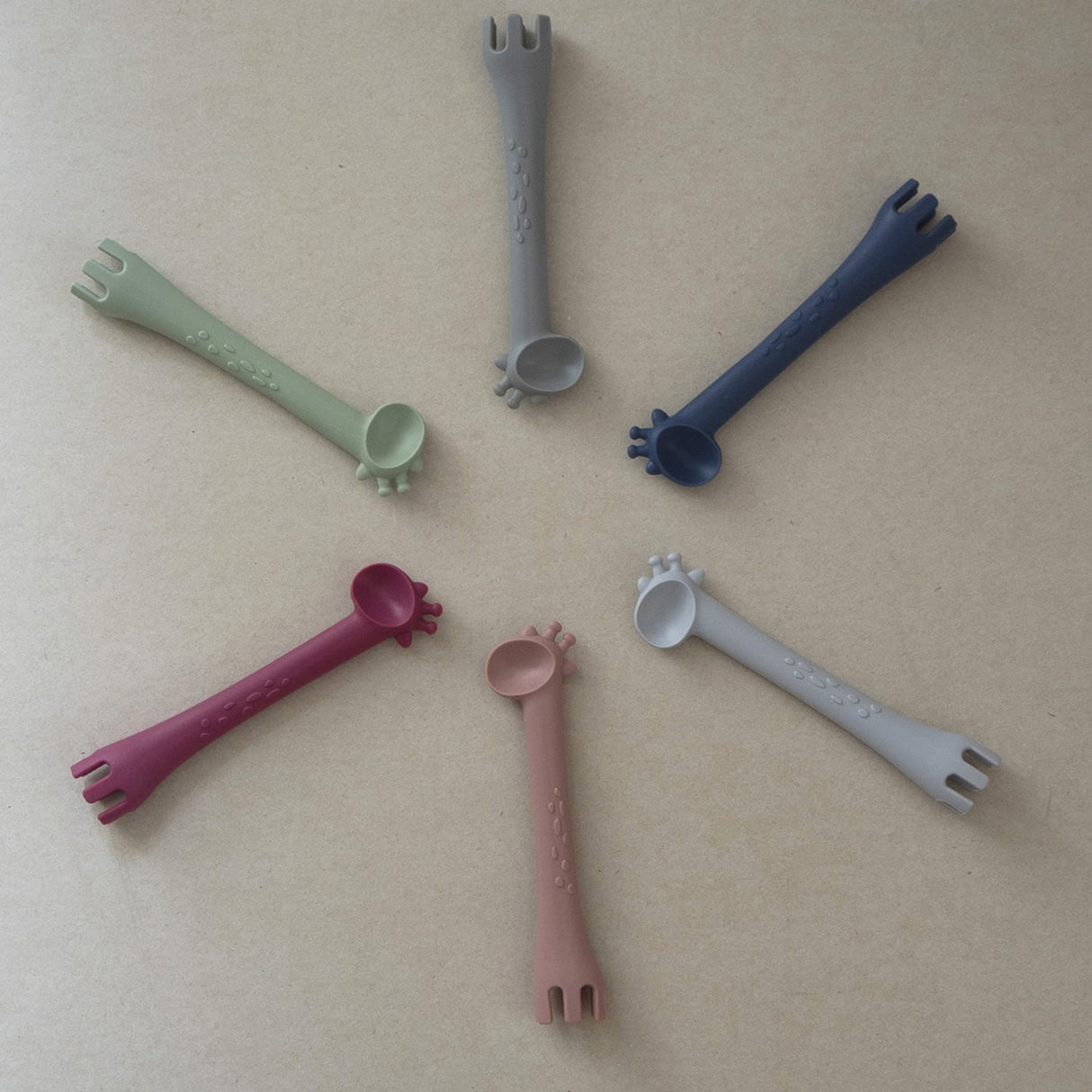 Tiny Tot Grey Beginner Spoon Silicone
