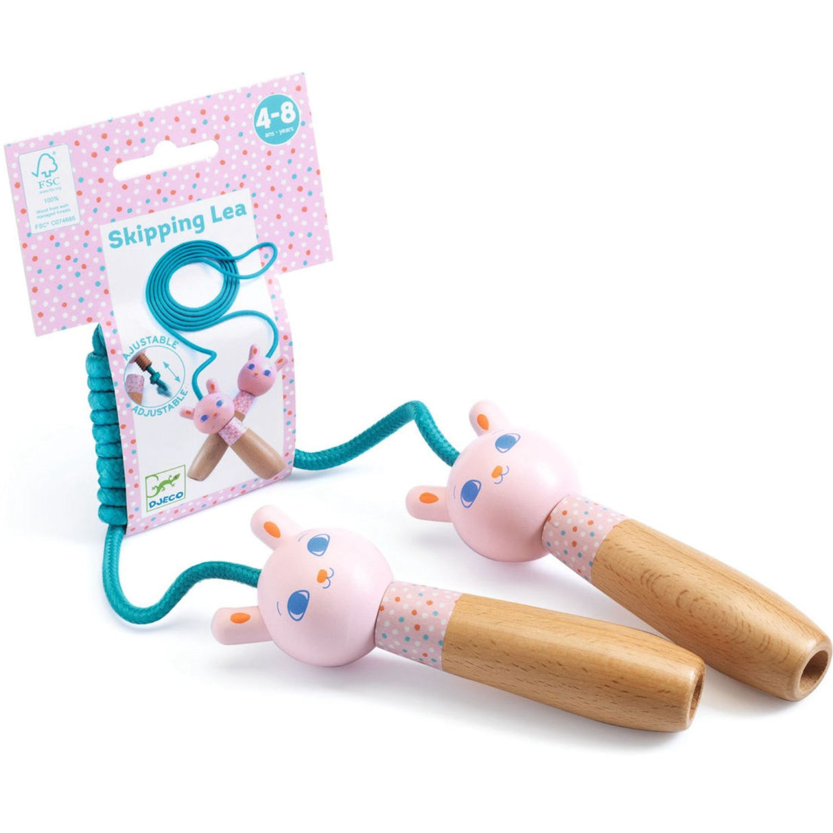 Djeco Skipping Rope, Lea, Adjustable
