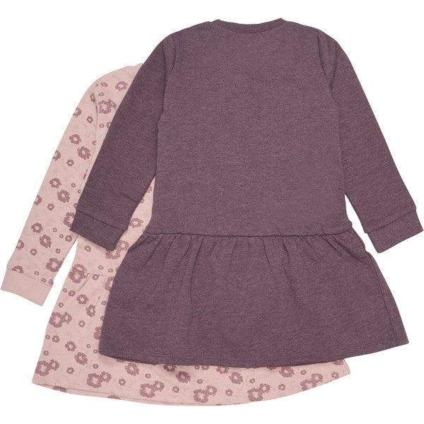 Minymo Misty Rose Sweat Dress 2-pack