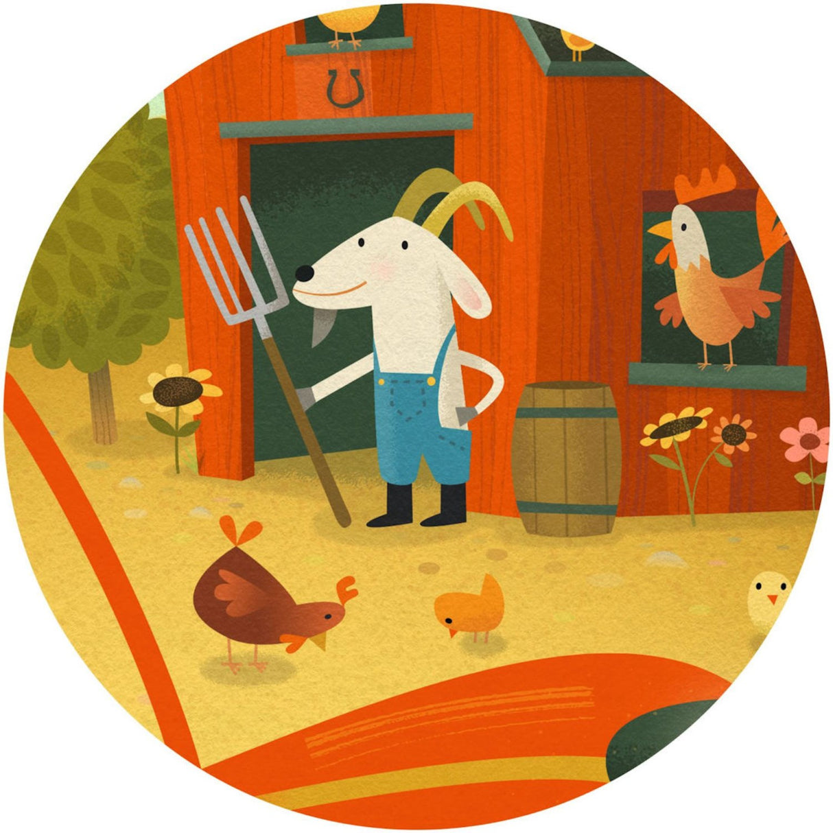 Djeco Silhuetpuslespil, Traktor - 16 Brikker