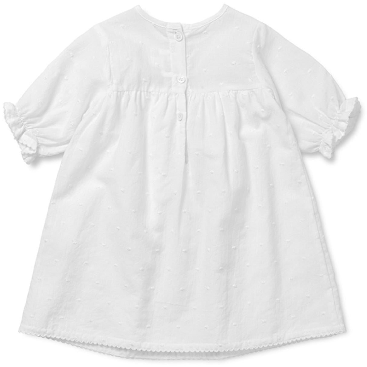 Lalaby Lilibeth Dress (Baby) - White Dot