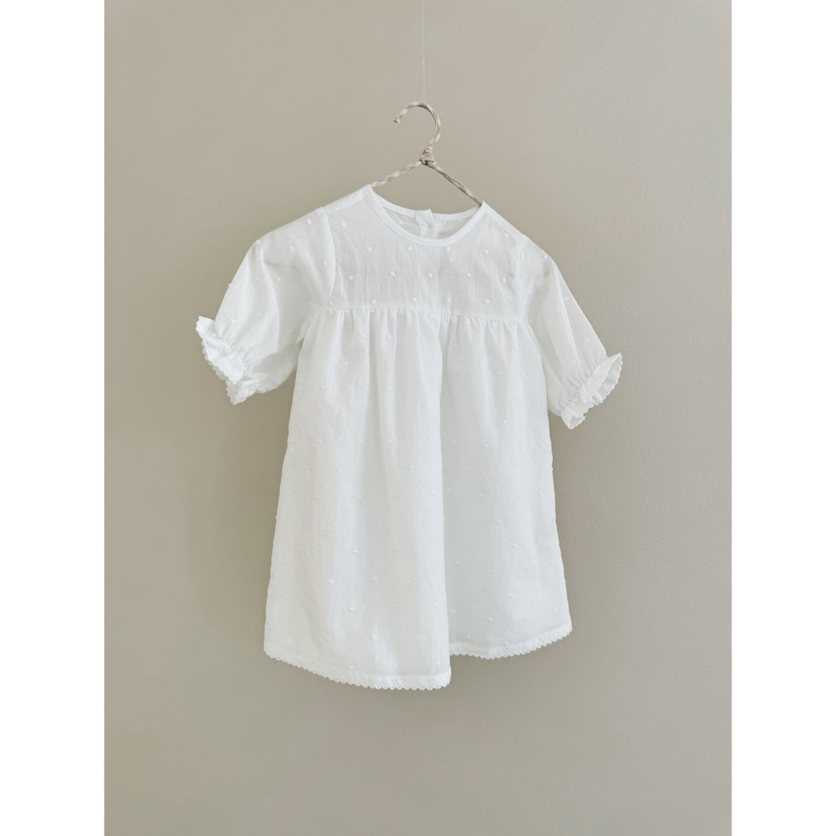 Lalaby Lilibeth Dress (Baby) - White Dot