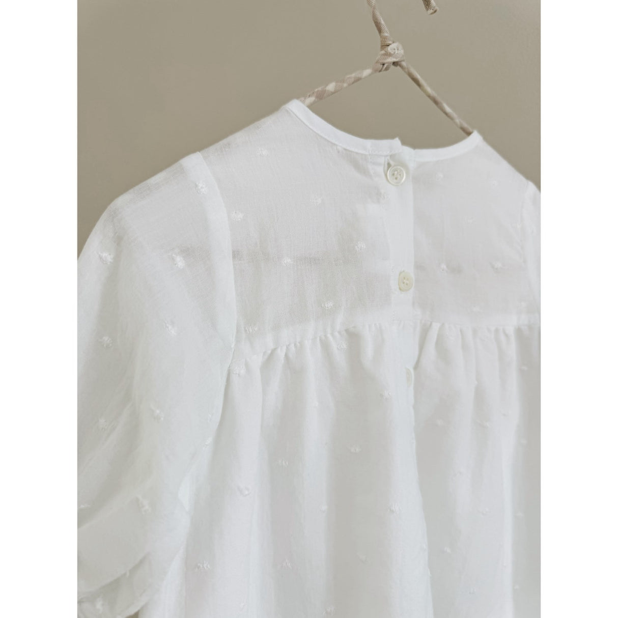 Lalaby Lilibeth Dress (Baby) - White Dot