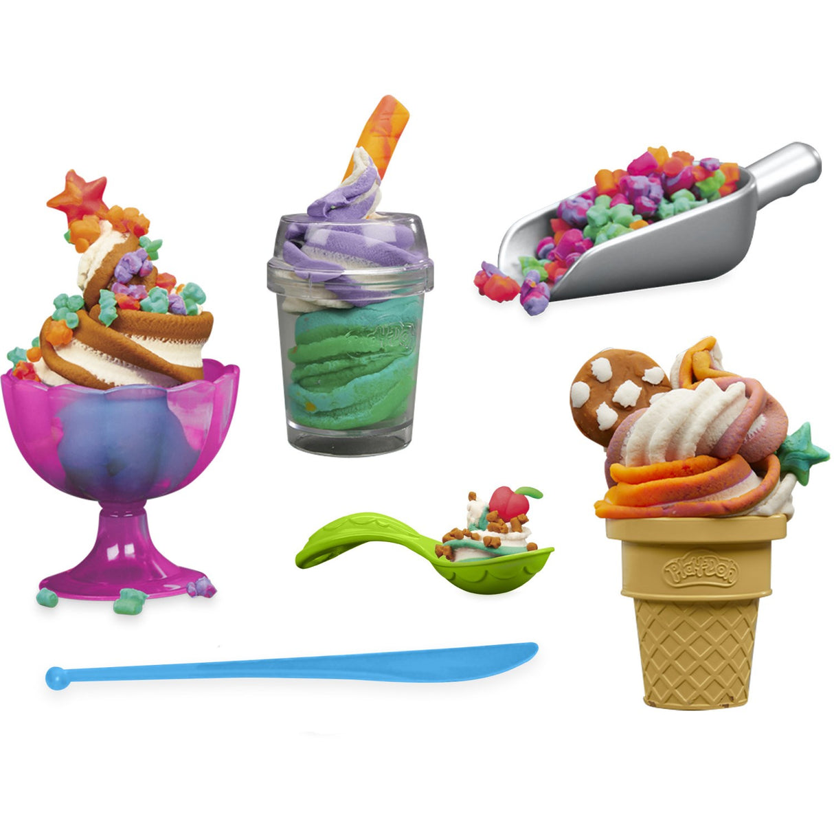 Play-Doh Rainbow Swirl Ice Cream Playset