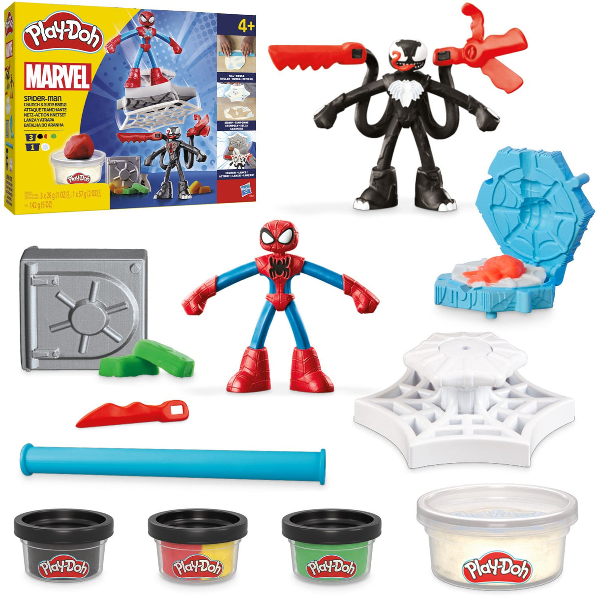 Play-Doh Spiderman Launch And Slice Battle