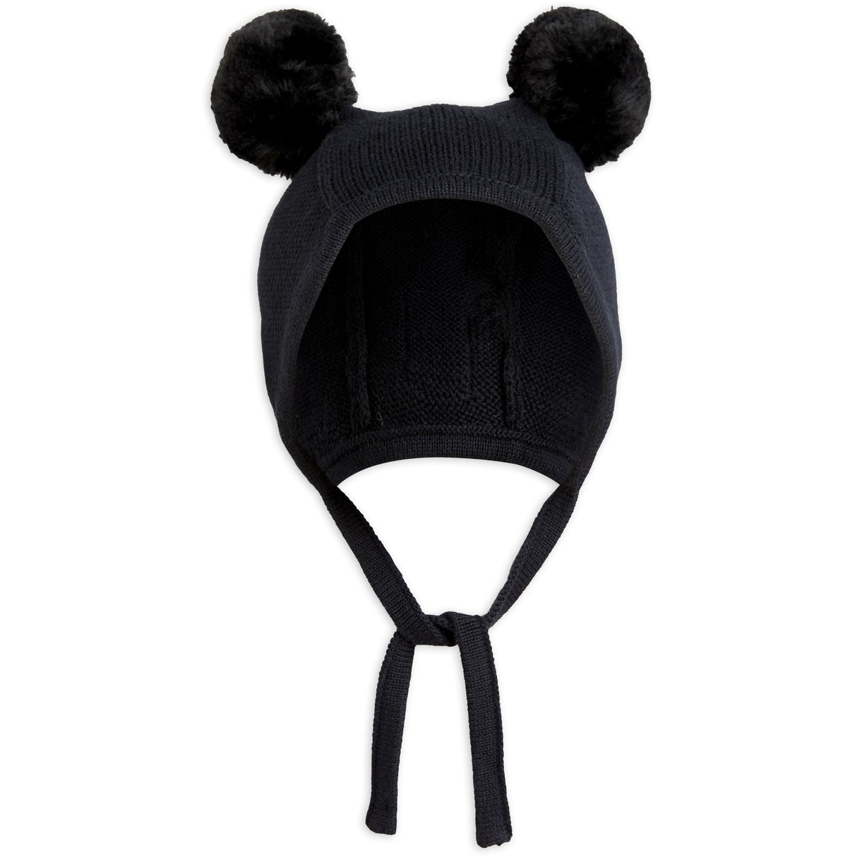 Mini Rodini Black Fine Knit Baby Hat