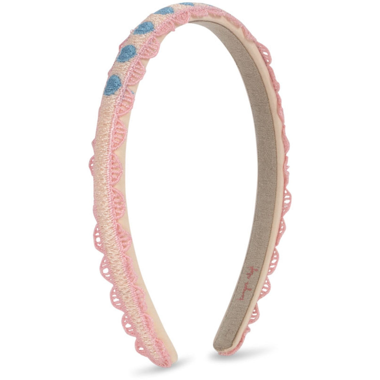 Konges Sløjd Buttercream Heart Embroidery Hairbrace