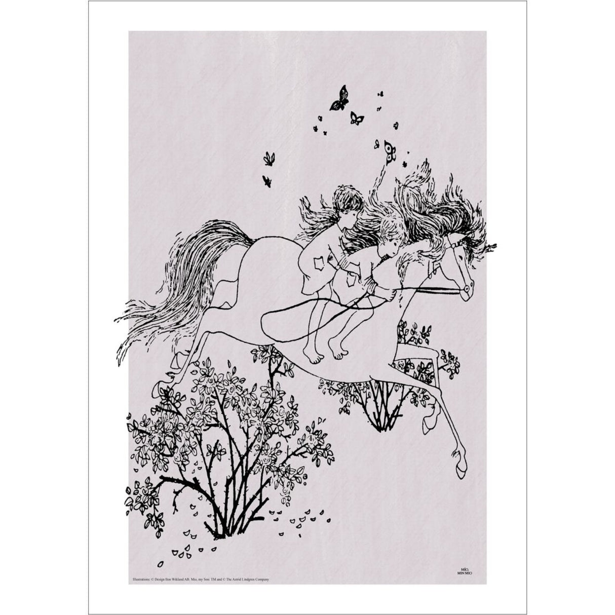 Poster & Frame Astrid Lindgren - Jumping - Mio My Son