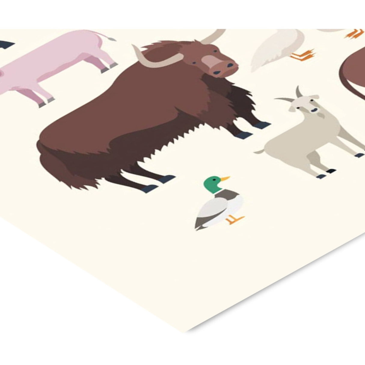 Poster & Frame Citatplakat - Gårdens Dyr – Børneplakat