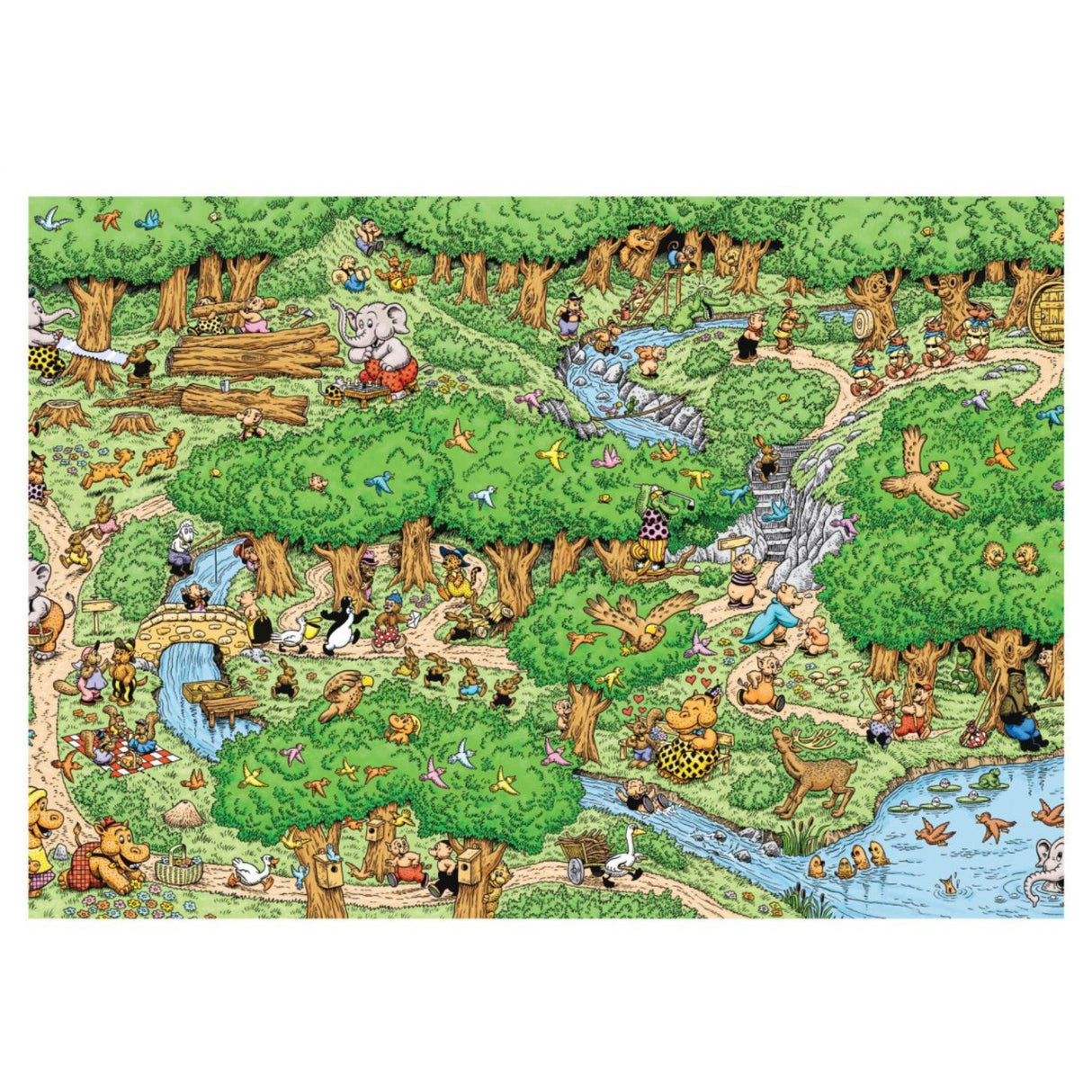 Poster & Frame Rasmus Klump - In Skoven Farve