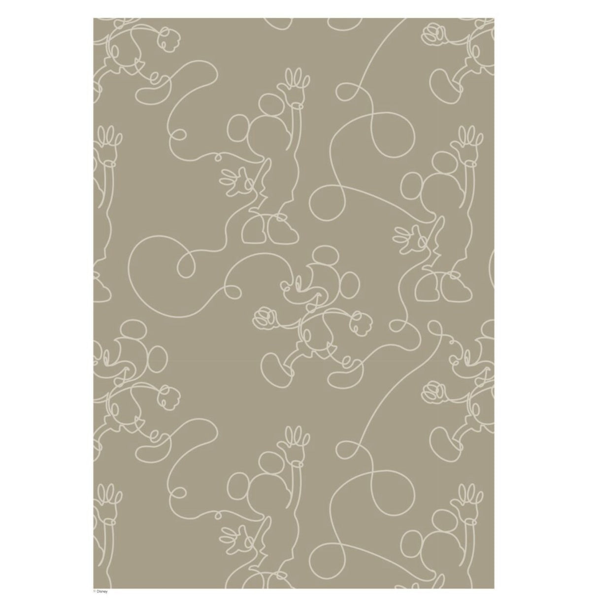 Poster & Frame Disney - Green & White Mickey Outline