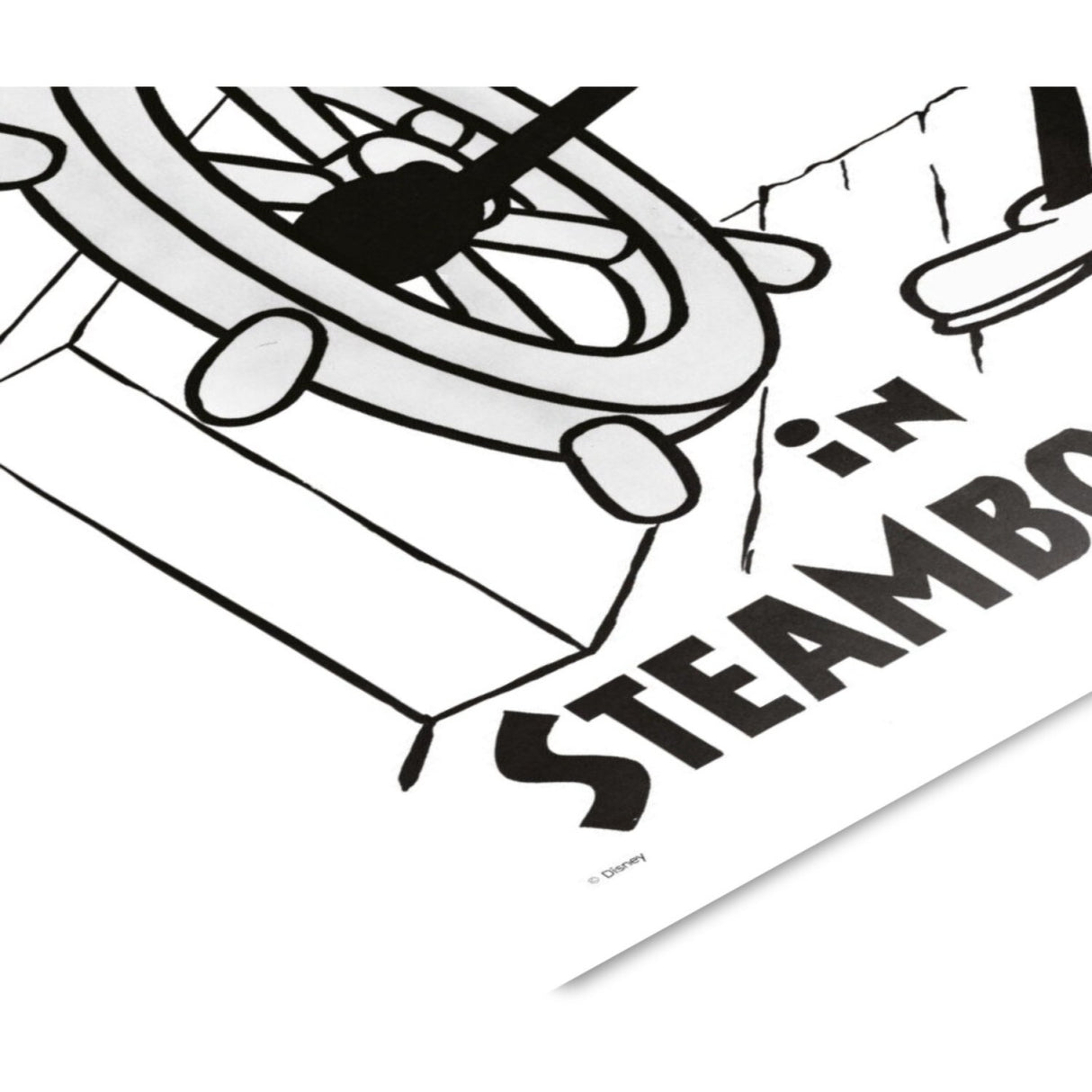 Poster & Frame Disney - Mickey In Steamboat Willie