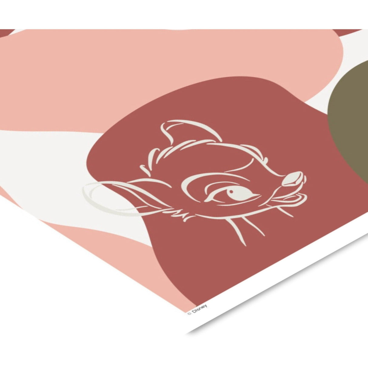 Poster & Frame Disney - Color & White Bambi Outline