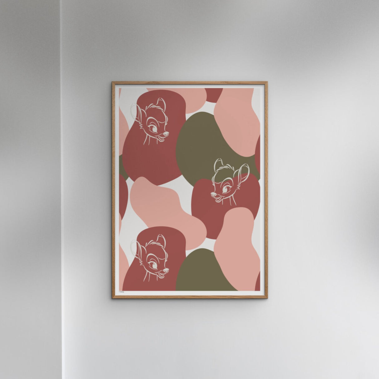 Poster & Frame Disney - Color & White Bambi Outline