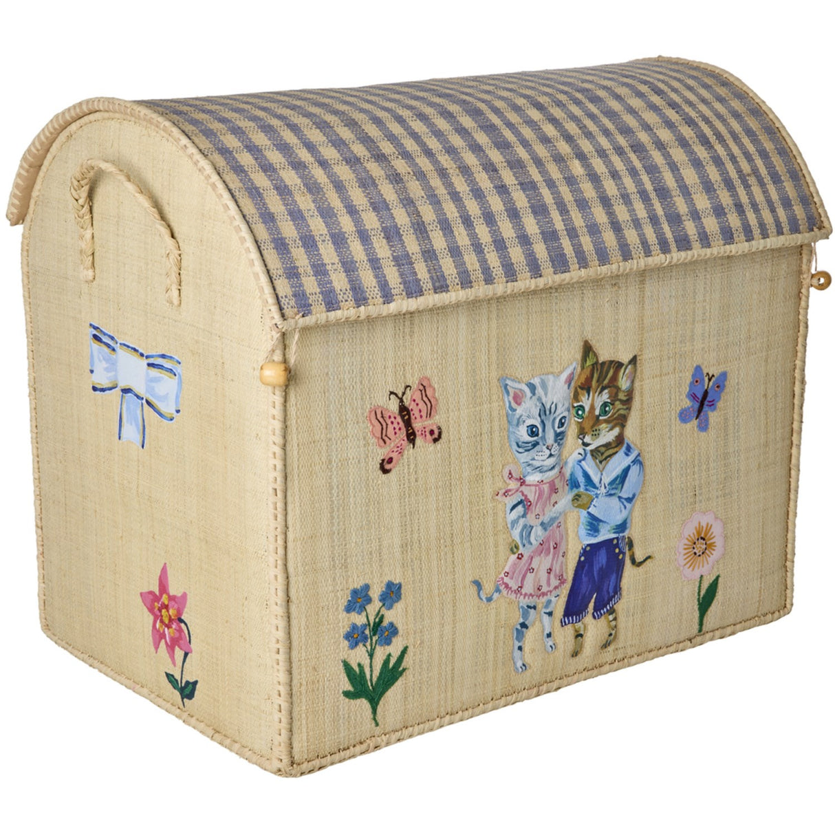 Rice Nathalie Lété Theme Raffia Toy Baskets 3-Pack