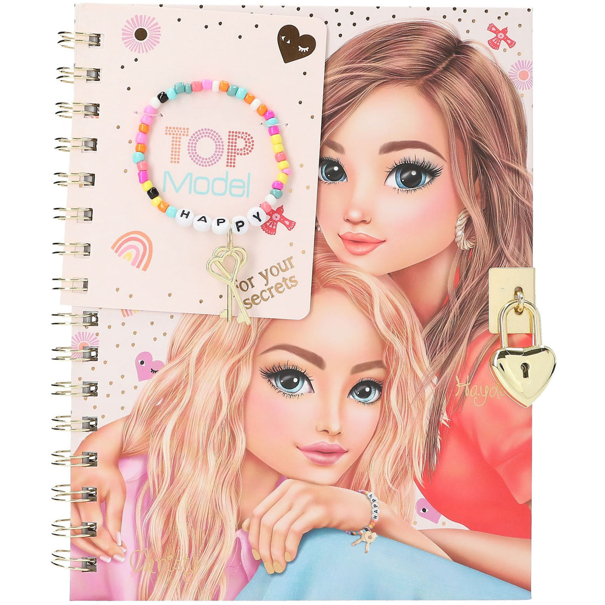 TOPModel Diary With Lock And Bracelet