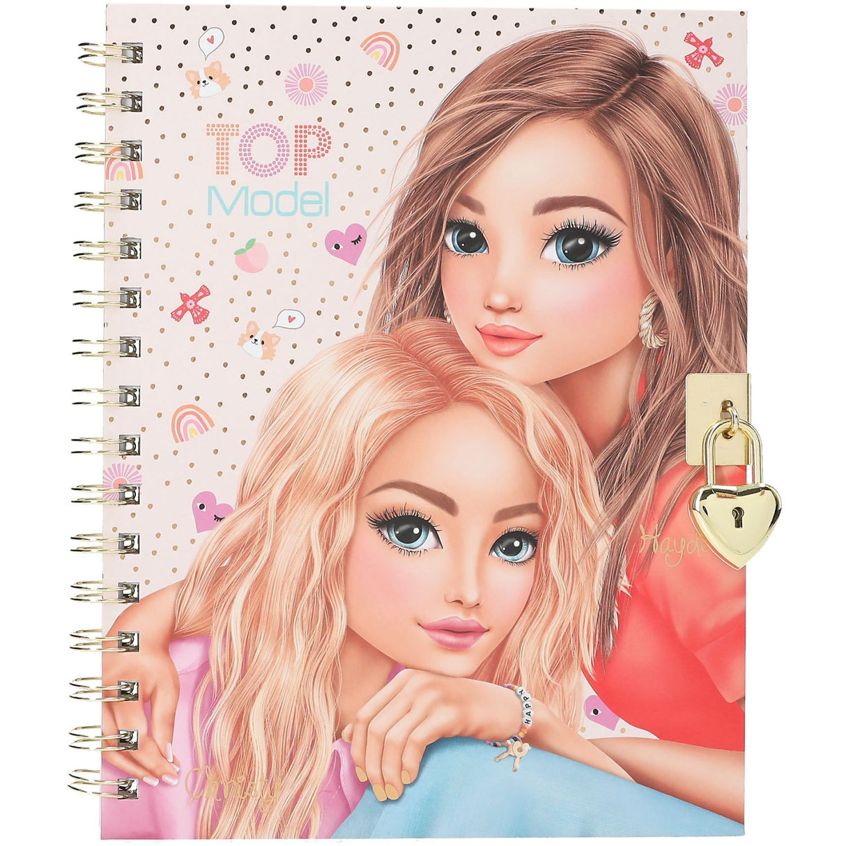 TOPModel Diary With Lock And Bracelet