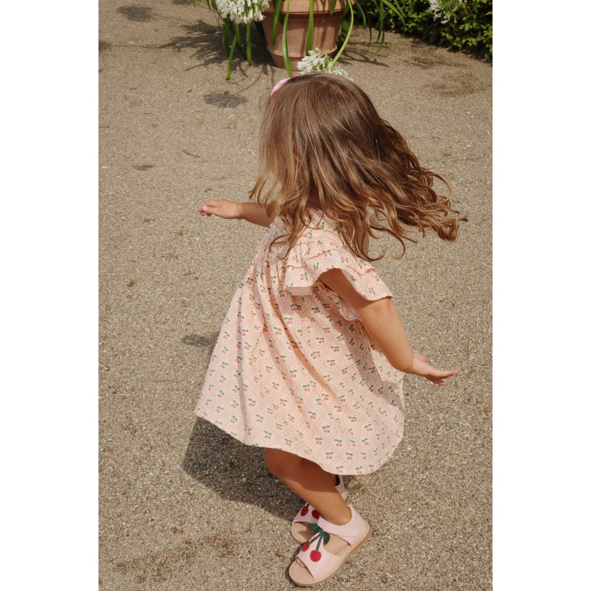 Konges Sløjd Cherry Pink Motif Coco Dress Gots