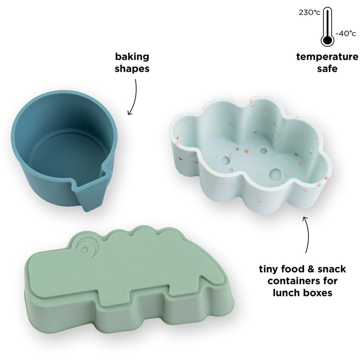 DonebyDeer Blue Silicone Molds 3-pack Happy Clouds