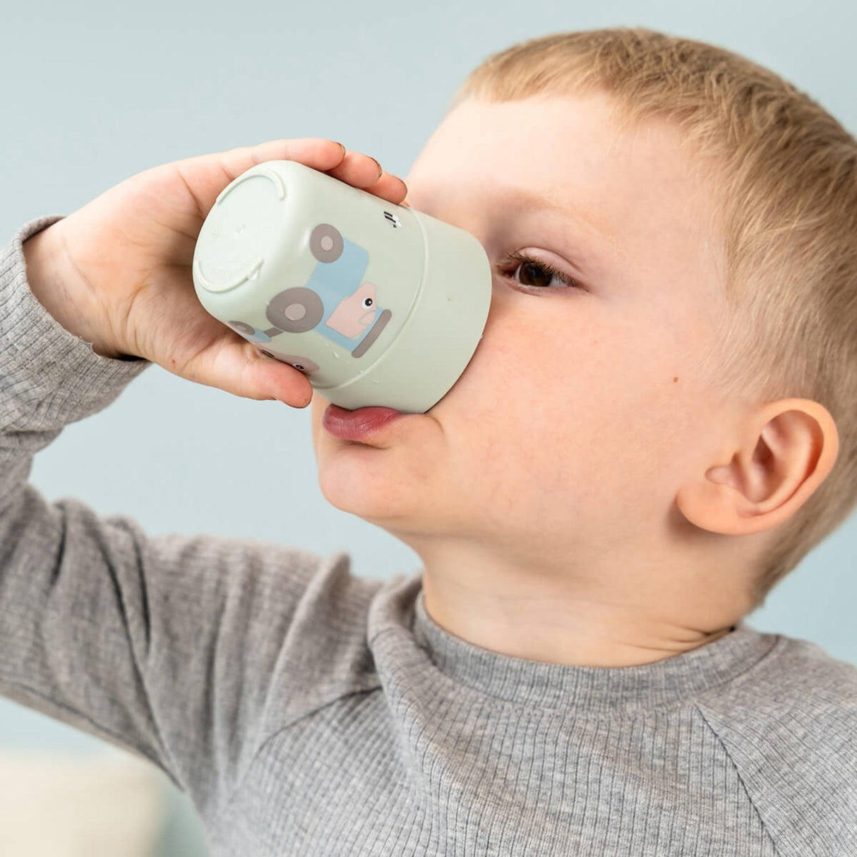 DonebyDeer Green Foodie Dinner Set With Suction Tiny Farm