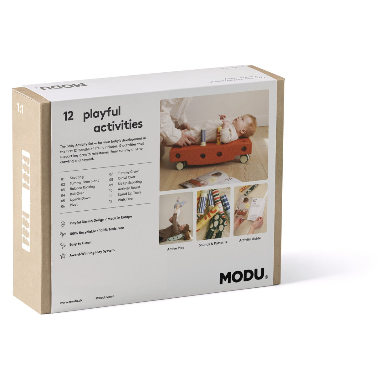 MODU Burnt Orange / Dusty Green Baby Activity Set