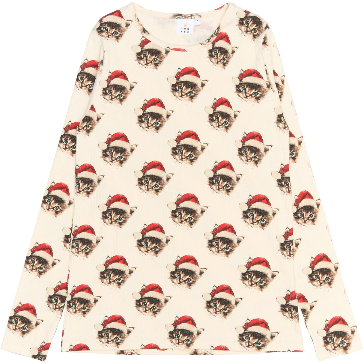 The New Gardenia Cat AOP Holiday Adult Rib Night Set