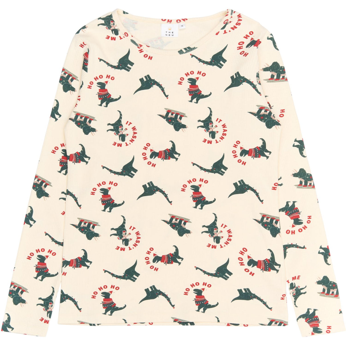 The New Gardenia Dino AOP Holiday Adult Rib Night Set