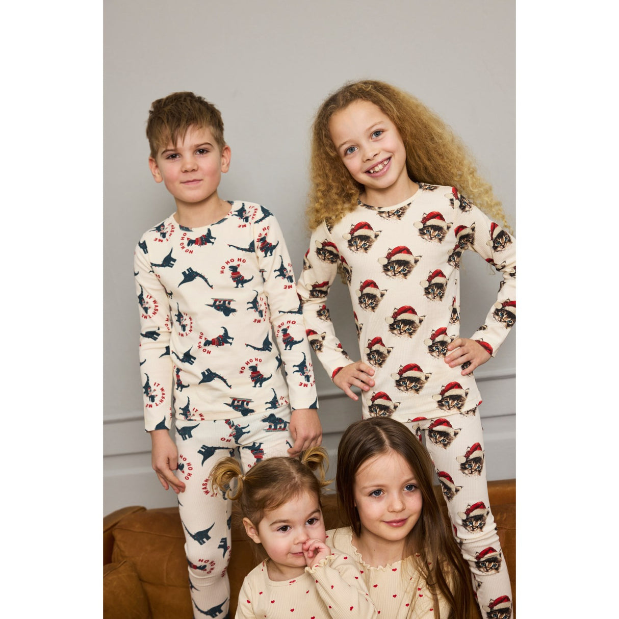 The New Gardenia Cat AOP Holiday Rib Night Set