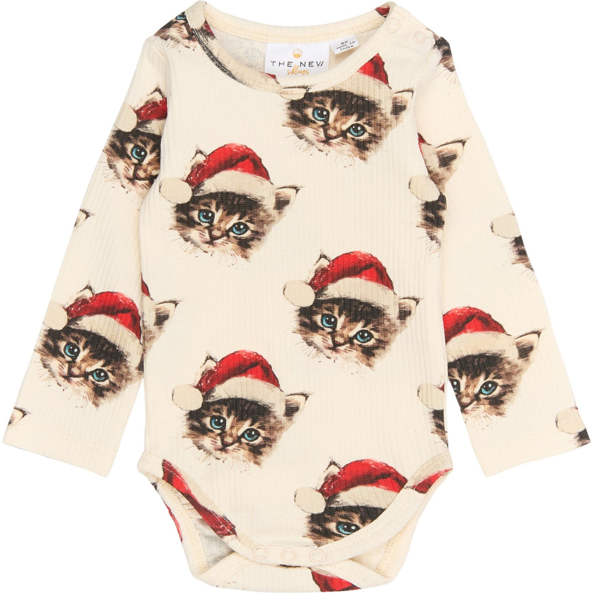 THE NEW Siblings Gardenia Cat AOP Holiday L_S Rib Body