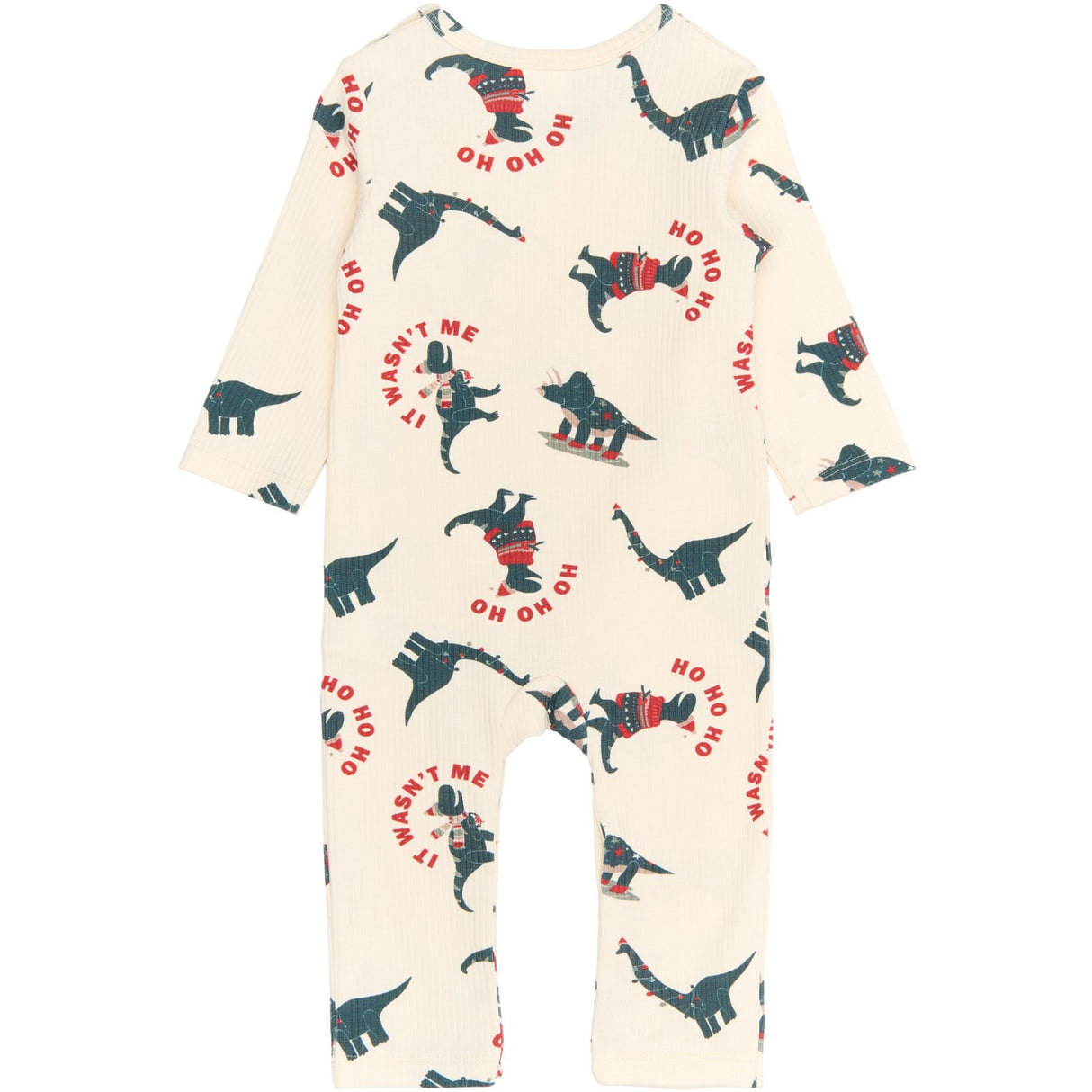 THE NEW Siblings Gardenia Dino AOP Holiday L_S Rib Jumpsuit