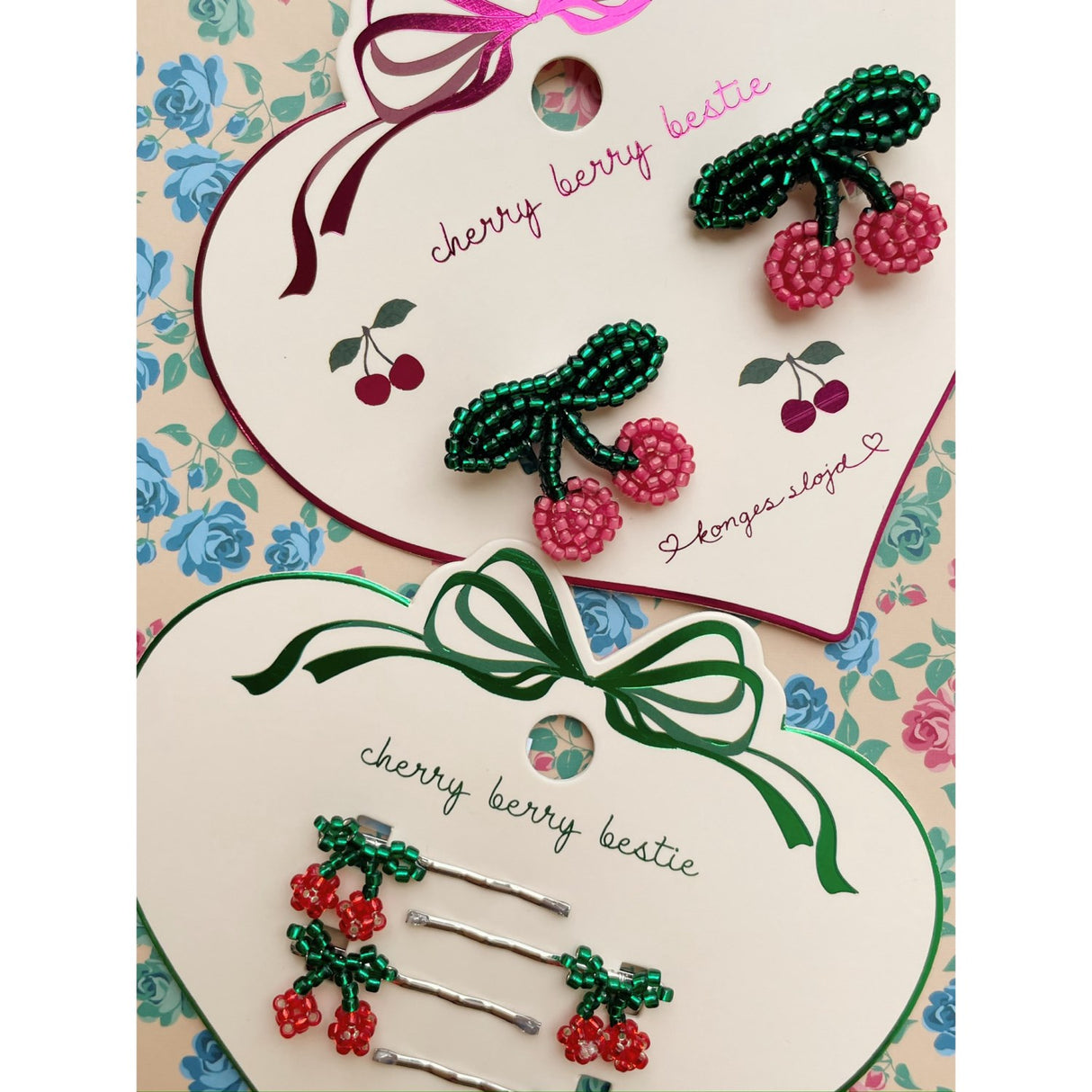 Konges Sløjd Cherry 4 Pack Mini Cherry Hair Pin