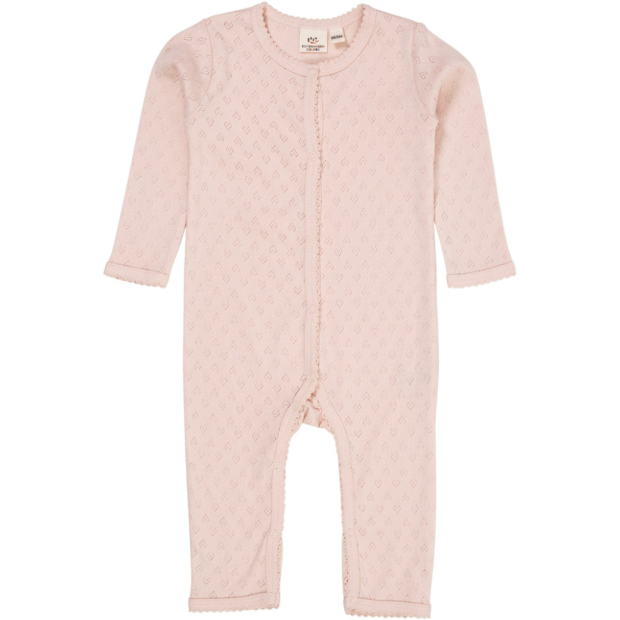 COPENHAGEN COLORS Dusty Rose Pointelle Heart Full Body