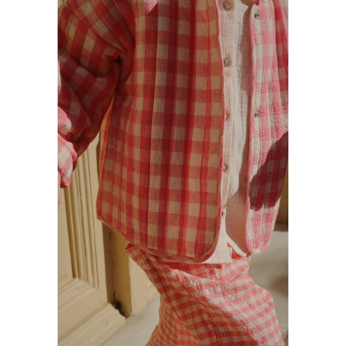 Konges Sløjd Peach Blossom Check RHW X KS Bella Pants Gots